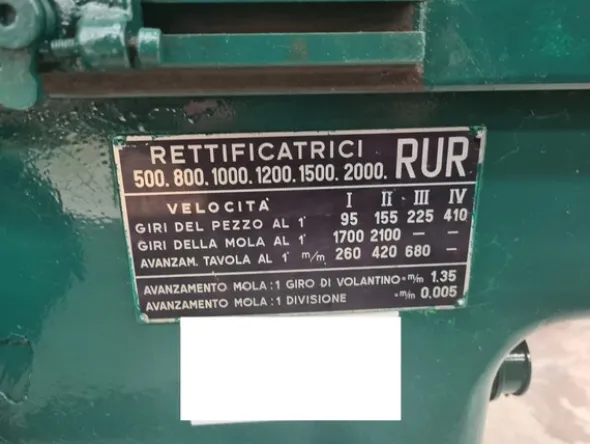 7#6911 Rettificatrice Ribon