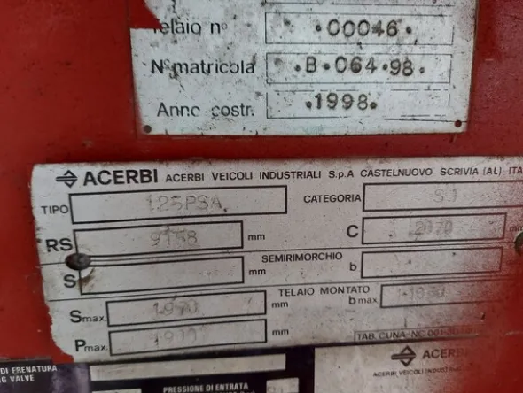 4#8116 Rimorchio ACERBI ribaltabile 3 assi