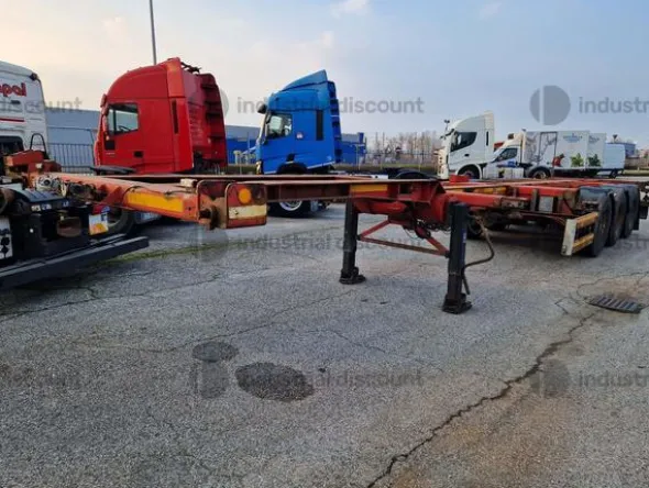 12#9064 Rimorchio porta container allungabile marca OMT