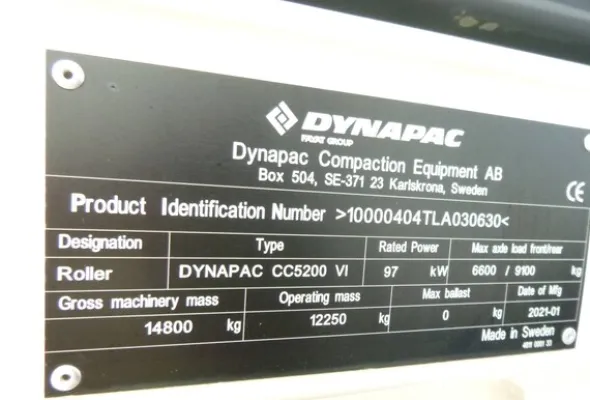1#7807 Rullo vibrante Tandem Dynapac