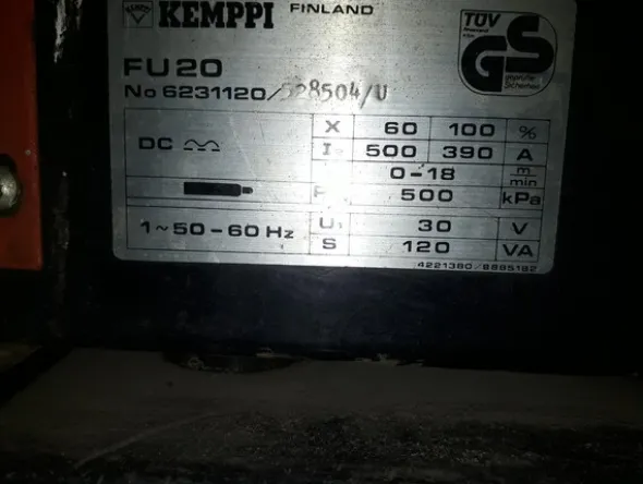 4#5788 Saldatrice a filo Kemppi PS 5000