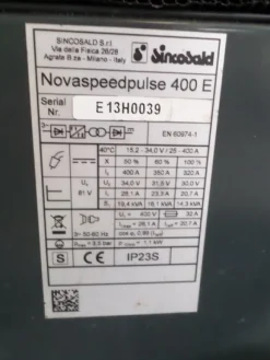 1#5238 Saldatrici Sincosald e carrello motorizzato Air Liquide