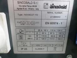 1#5238 Saldatrici Sincosald e carrello motorizzato Air Liquide
