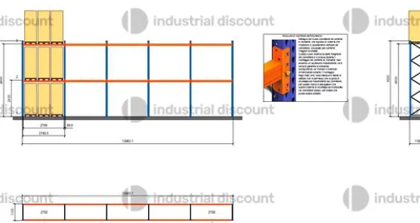 5#9856 Scaffalatura Mecalux porta pallet