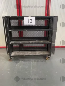 14#9552 Scaffali neri con ruote
