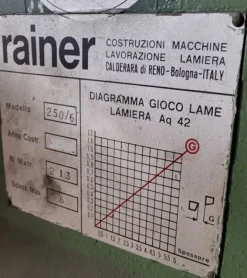 SCANTONATRICE RAINER MOD 250/6