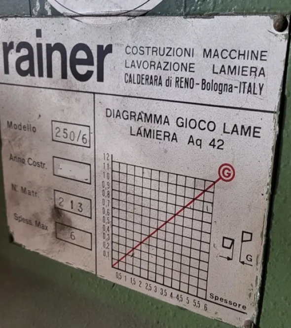 SCANTONATRICE RAINER MOD 250/6