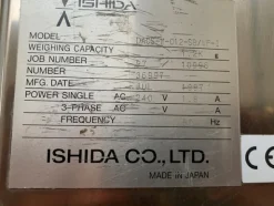 16#6825 Selezionatrice ponderale Ishida