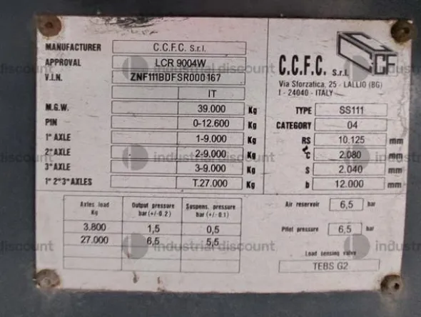 11#8548 Semirimorchio CCFC
