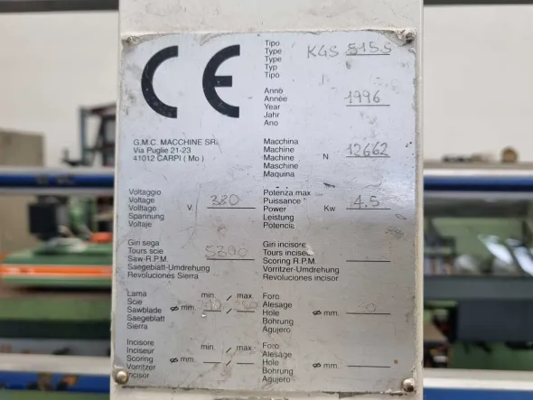 Sezionatrice verticale - GMC 515 S