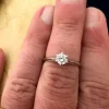 SOLITARIO IN ORO B.18K CON DIAMANTE CT. 0,60 "D" COLOR