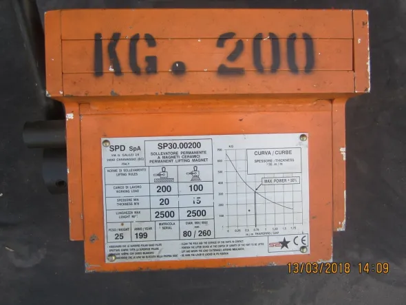 Sollevatore MAGNETICO SPD da 200kg