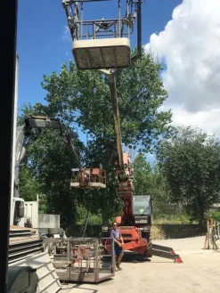 1#3222 Sollevatore telescopico Manitou Mrt 21.45 turbo completo di forche