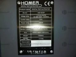 7#9805 Stampante tessile Homer