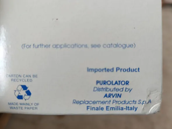STOCK FILTRI PUROLATOR