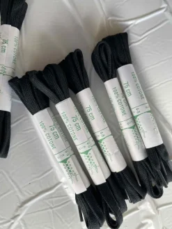 Stock Stringhe, Lacci 100% cotone colore ner