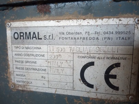 Taglia tasselli ORMAL (DIEFFE) modello TT500
