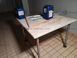3#9389 Tavoli in acciaio inox