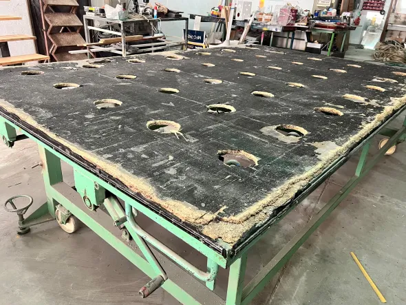 Tavolo da taglio per vetro (usato) 3x2m