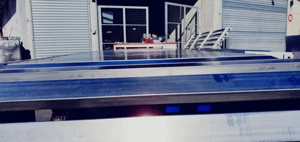 Tavolo trasportatore per suini