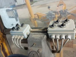 1#7975 Terna gommata Palazzani e Sollevatore con forche Manitou