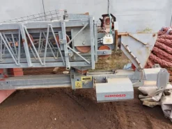 1#7975 Terna gommata Palazzani e Sollevatore con forche Manitou