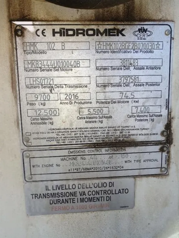 1#4105 Terna HIidromek 102 B S