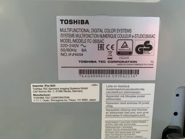7#5022 Toshiba Multifunzione