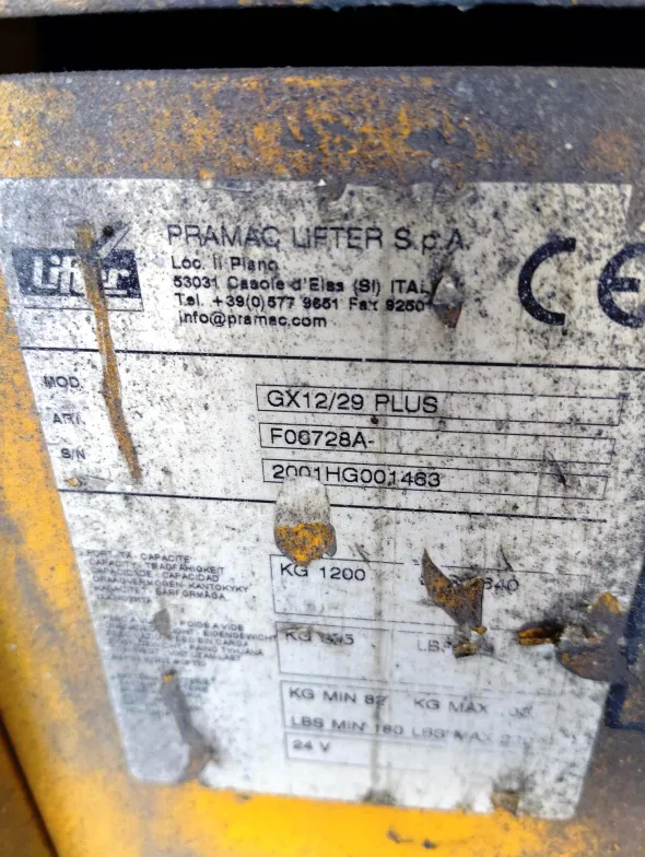 Transpallet a timone LIFTER mod GX 12/29 PLUS CE 2001