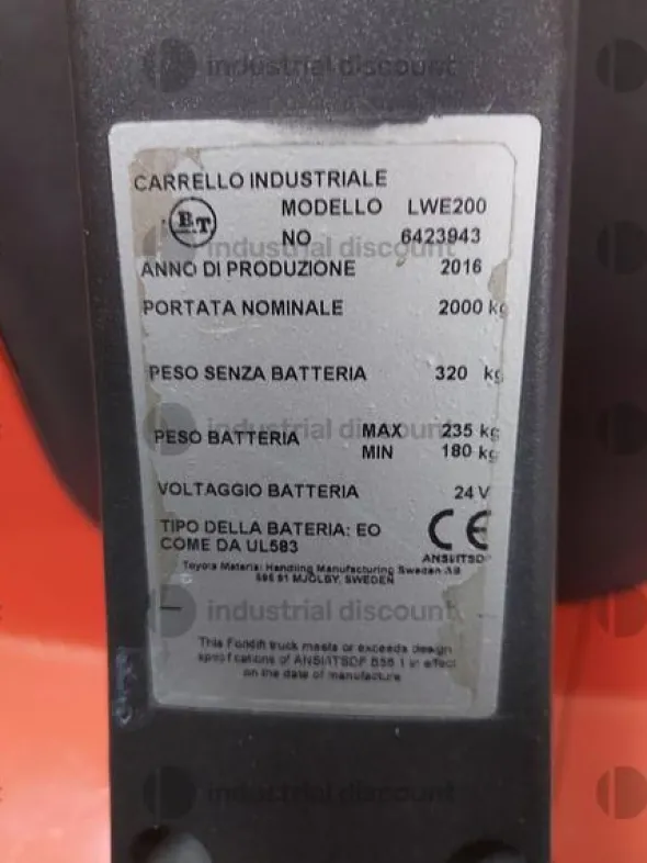 17#9470 Transpallet elettrico BT LWE200