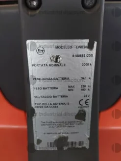 13#9470 Transpallet elettrico BT LWE200