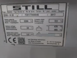 2#8371 Transpallet elettrico STILL