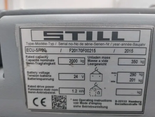 1#8371 Transpallet elettrico STILL
