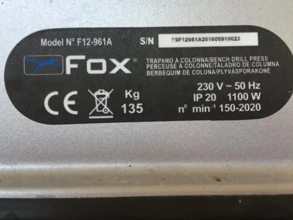 4#4022 Trapano a colonna Fox