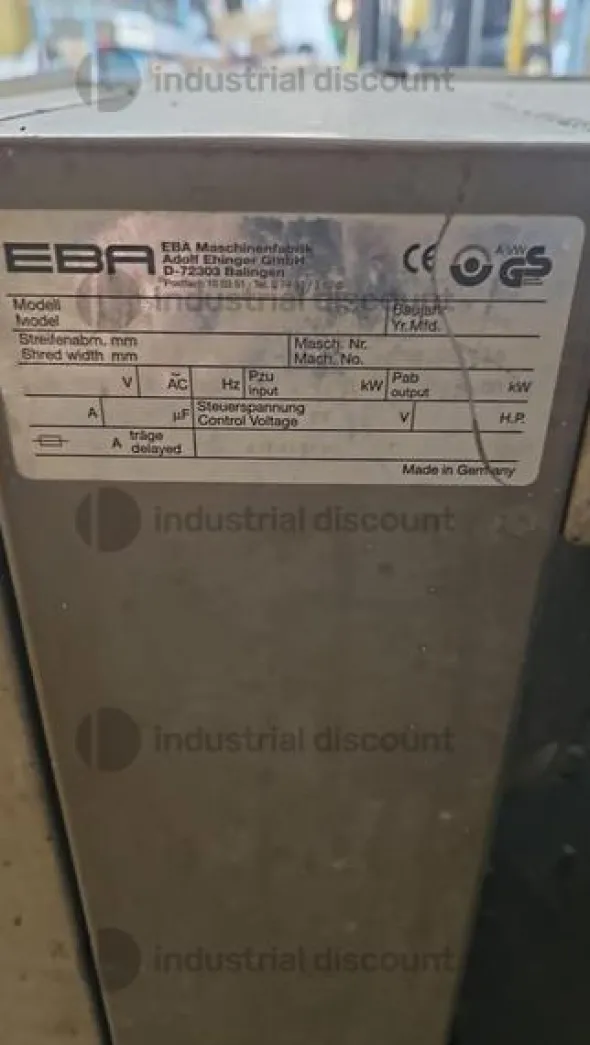 6#9165 Trita documenti industriale funzionante EBA CENTRAL 5240 S