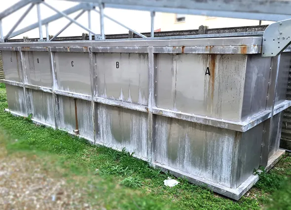 vasca inox 316 per salamoia usata