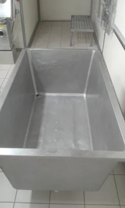 Vasche inox con ruote