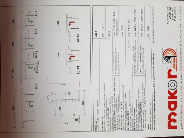 VERNICIATRICE/SPRUZZATRICE AUTOMATICA MAKOR MOD. CSP 4