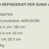 Vetrina refrigerata per sushi