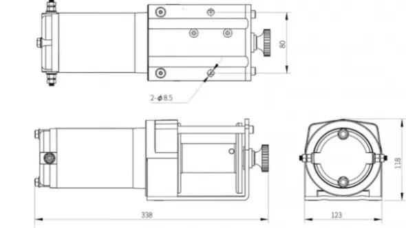 12 V VERRICELLO ELETTRICO RS-2500 - 1130 kg